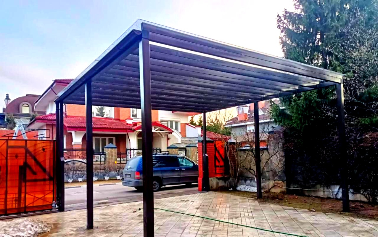 Навес для бассейна из поликарбоната