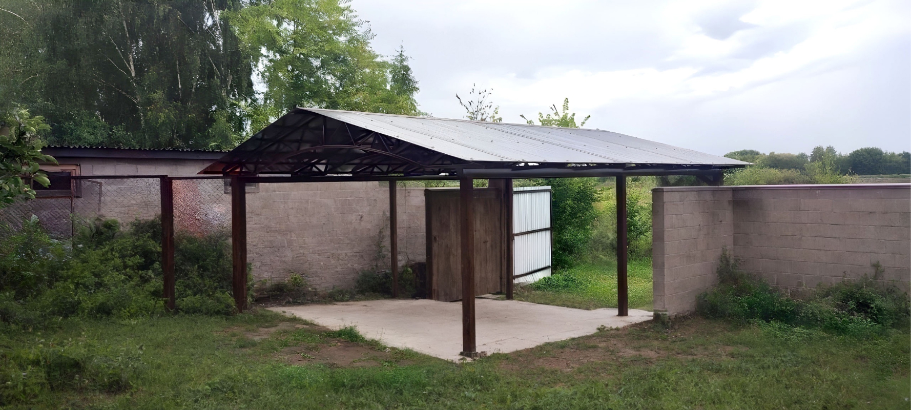 Навес для бассейна из поликарбоната